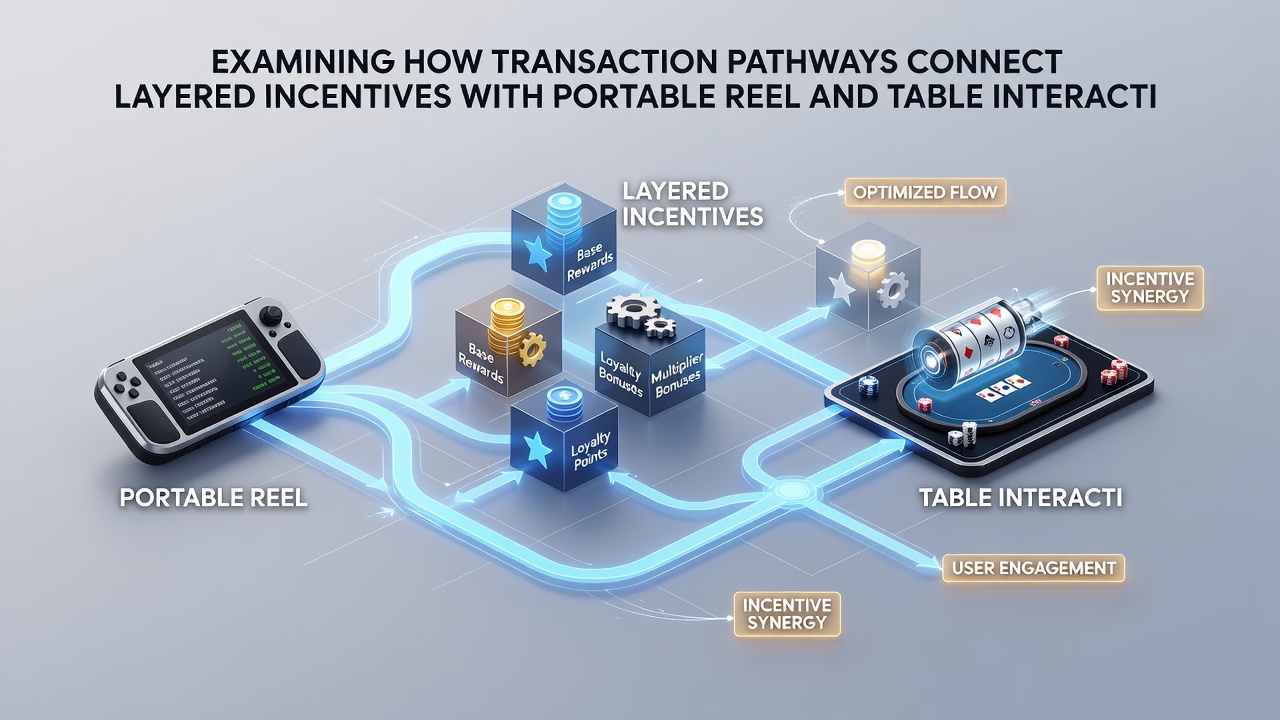 Flow diagram illustrating connections between digital wallets, incentive layers, and mobile reel or table game interfaces