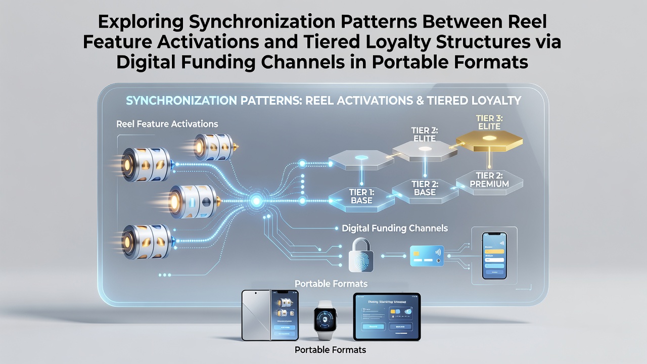 Mobile casino interface displaying synchronized reel features and loyalty tier progress alongside digital payment options