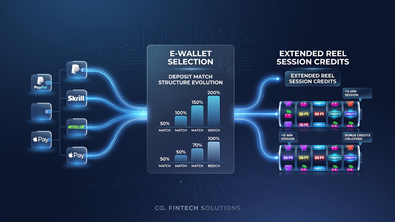 Close-up of a compact mobile device displaying extended reel credits after e-wallet deposit match activation